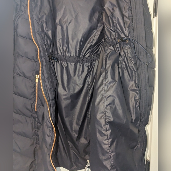 Athleta Goose Down Parka, Navy with Rose Gold - Size Medium - Picture 5 of 9